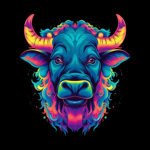 Water Buffalo Smiling by JH Mart