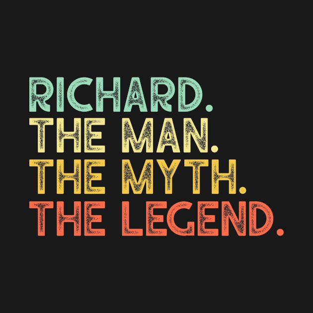 First Name RICHARD Man Myth Legend Fathers Day Gift by Harle