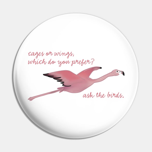 cages or wings - flying flamingo Pin by eeliseart