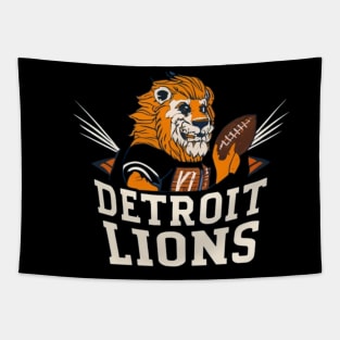 Detroit lions football vector design Tapestry