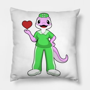 Geko as Nurse with Heart Pillow