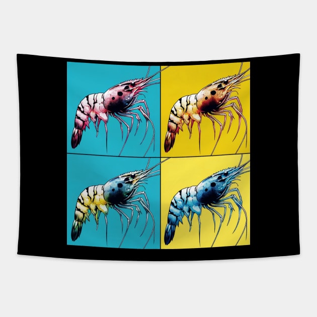 Amano Shrimp - Cool Tropical Fish Tapestry by PawPopArt