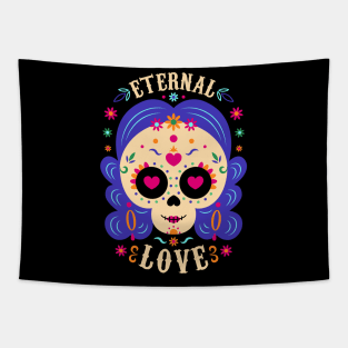 Eternal Love - Dia de los muertos V2 Tapestry