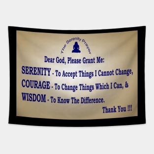 "The Serenity Prayer - Wall Art with Scattering Background Tapestry