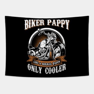 Only Cool Pappy Rides Motorcycles T Shirt Rider Gift Tapestry