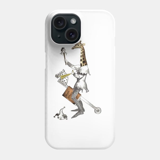 giraffe jester Phone Case by ysmnlettering