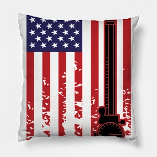 Distressed Flag with Caliper Pillow