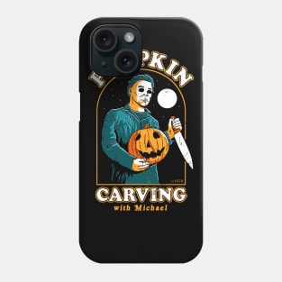 Halloween Carving With Michael Myers Phone Case