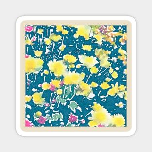 Pretty teal garden print Magnet