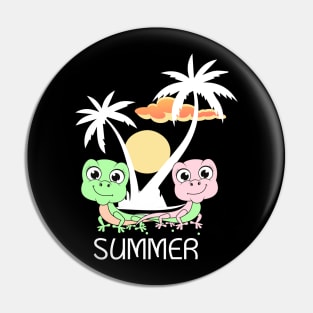 Summer with Lizard Pin