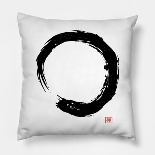 Calligraphy Enso Circle Zen Buddhism Pillow