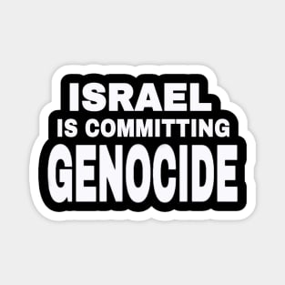 Israel IS Committing Genocide - White - Front Magnet