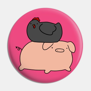 Black Chicken and Piggy Pin
