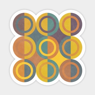 Geometric Shapes Orange Green Circles Magnet