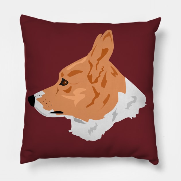 Corgi Vector Portrait Pillow by TaliDe