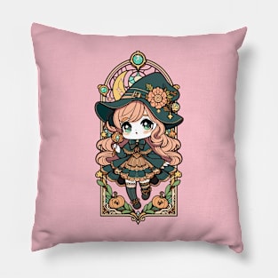 Little Kawaii Witch Girl Pillow
