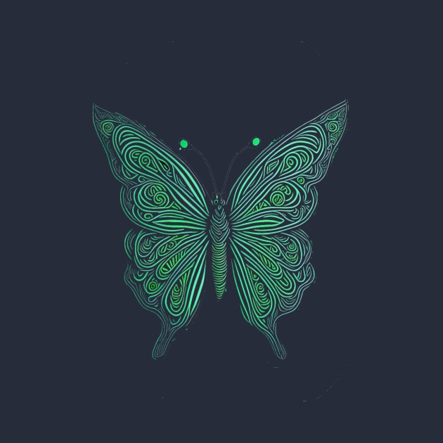 GREEN BUTTERFLY by HTA DESIGNS