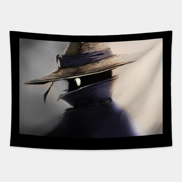 Cute Black Mage Tapestry by SkyfrNight