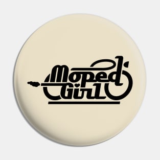 Moped Girl / Mopedgirl (black) Pin