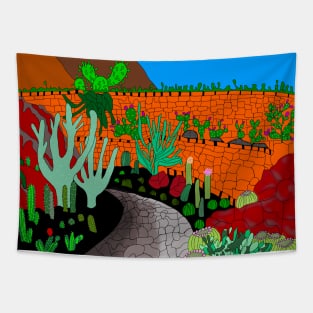 Cactus Garden Lanzarote Canary Islands Tapestry