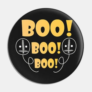 boo ! Halloween scary face devil evil eyes Pin