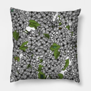 White Lilac garden Pillow