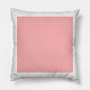 Salmon Pink Small Triangles Pattern Geometric Design Pillow
