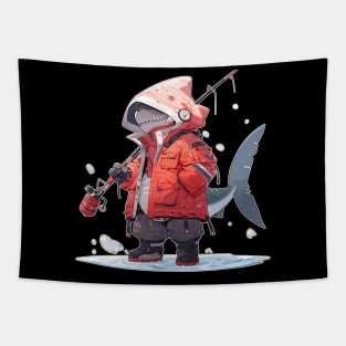 Anime Shark Fishin' Buddy Tapestry