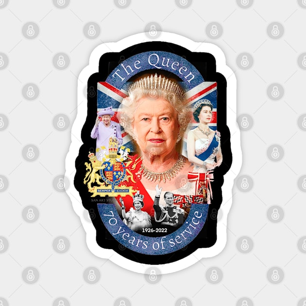 Queen Elizabeth ii Magnet by SAN ART STUDIO 