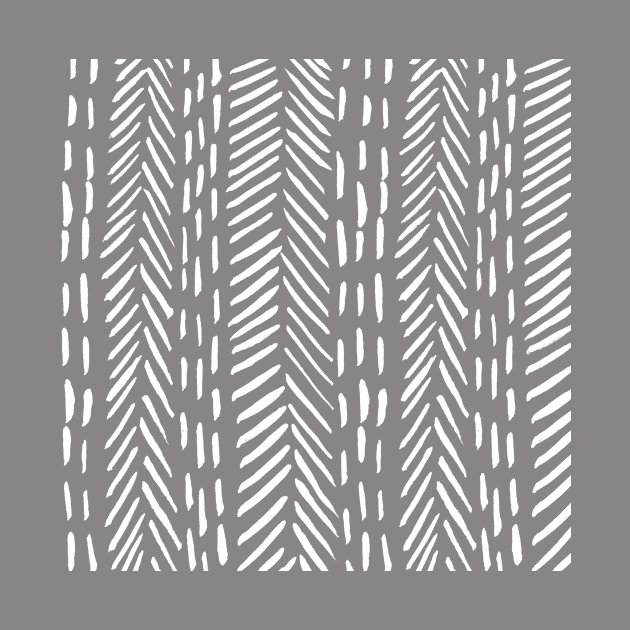Abstract herringbone pattern - gray by wackapacka