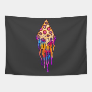 The Melting pizza rainbow Tapestry