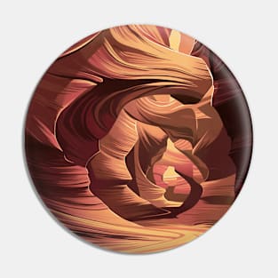 Antelope Canyon Navajo Abstract Pin