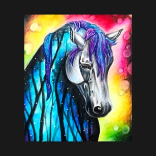 Rainbow Watercolor Horse T-Shirt