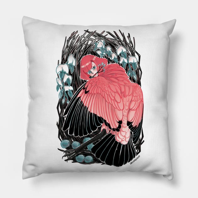 Bowerbird Pillow by dechanique