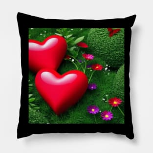 Valentine Wall Art - Reclining with flowers - Unique Valentine Fantasy Planet Landsape - Photo print, canvas, artboard print, Canvas Print and T shirt Pillow