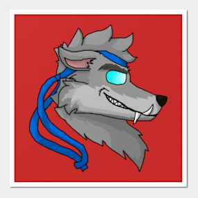 dire grey blue posters and art - dire wolf fortnite drawing