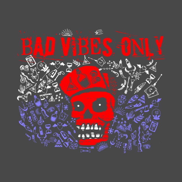 BAD VIBES ONLY PATRIOTIC USA FRANCES WHATEVER red white blue by sandpaperdaisy