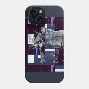 AA digital geometric style Rhinoceros. Geometric Rhinoceros Phone Case