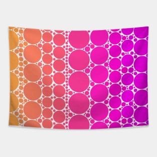 Sunset Gradient Polka Dot Stripes Pattern Tapestry