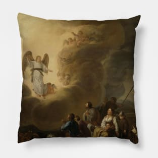 The Annunciation to the Shepherd by Cornelis Saftleven Pillow