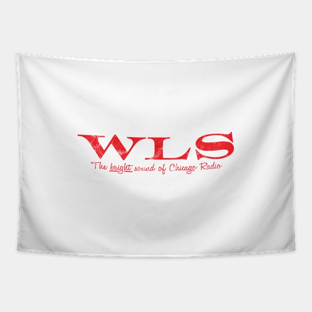 WLS Red Script Distressed Tapestry by KevShults