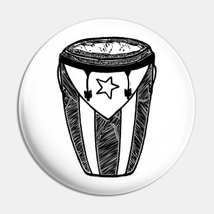 Conga Boricua Black Pin