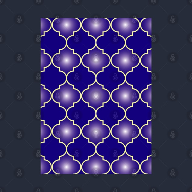 Blue Islamic Geometric - Blue Islamic Pattern - Blue Islamic Pattern Geometric by Tilila