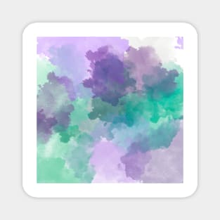 Teal and Lavender Watercolor Magnet