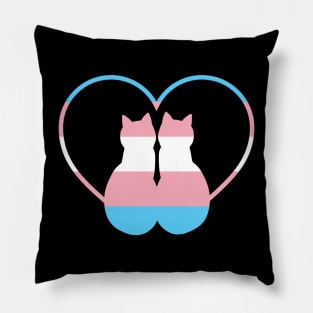 Cat Transgender Flag LGBT Pride Month Love Pillow