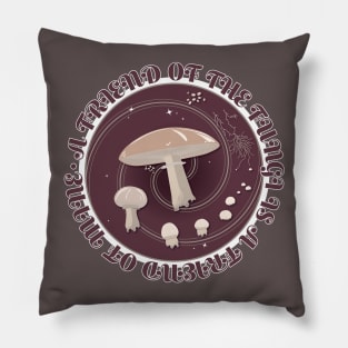 A Friend of the Fungi is a Friend of Mine, Mushroom Life Cycle design. Pillow