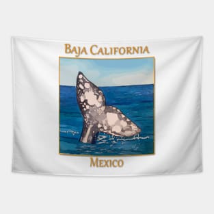 Whale Tail in Baja California Mexico Tapestry