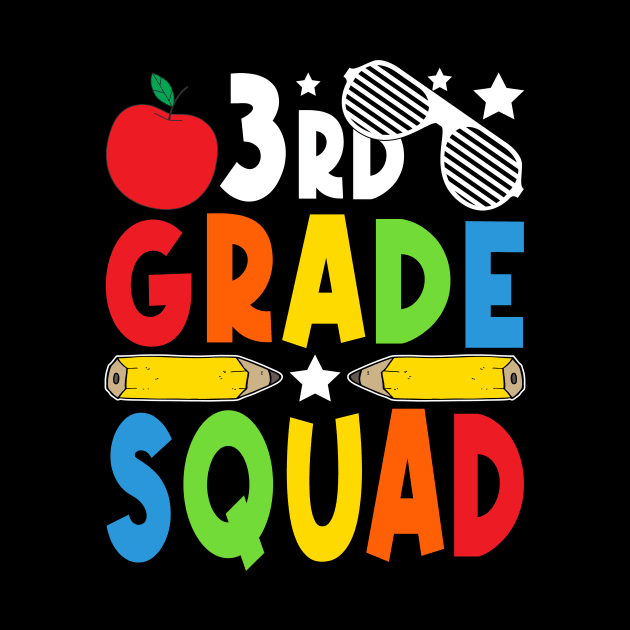 3rd  Grade Squad Teachers Boys Girls Funny Back To School by drag is art