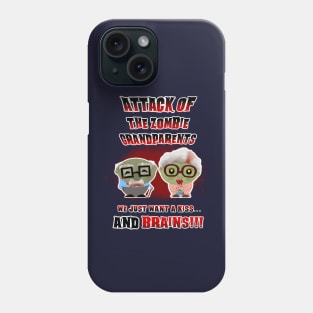 Attack of the Zombie Grandparents - funny scary horror Halloween Phone Case