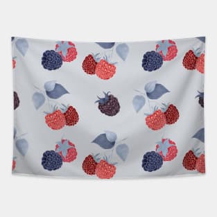 Strawberry Pattern with raspberries and blackberries Tapestry